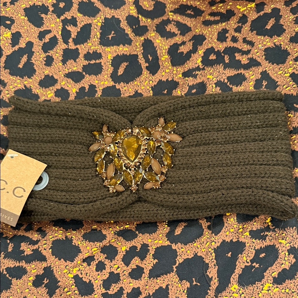 Embellished Brown Headband